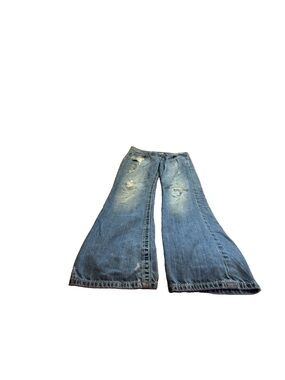 Bke Buckle Mens Light Wash Distressed Carter Bootleg Jeans! 32L 32x34